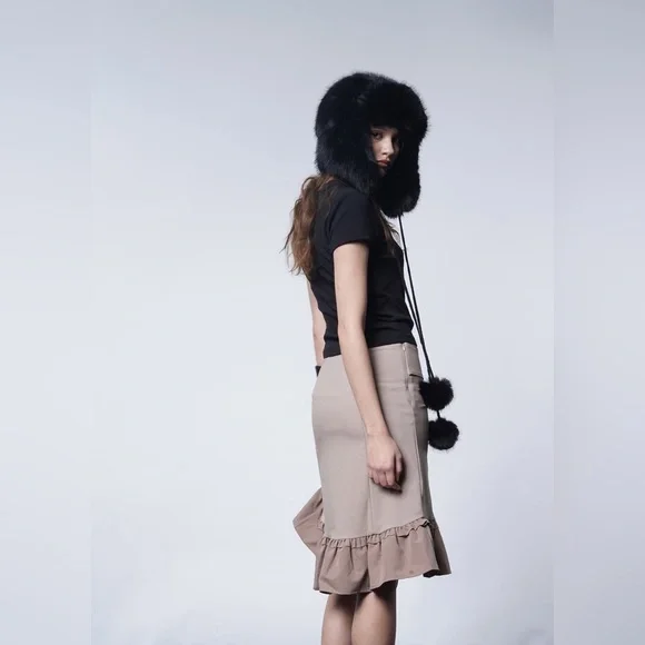 ZEMETA Attic Doll Midi Skirt in Taupe New - Picture 3 of 8